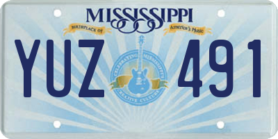 MS license plate YUZ491