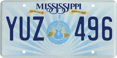 MS license plate YUZ496