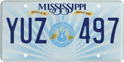 MS license plate YUZ497