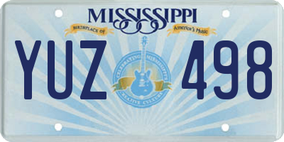 MS license plate YUZ498