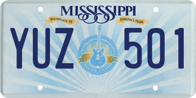 MS license plate YUZ501