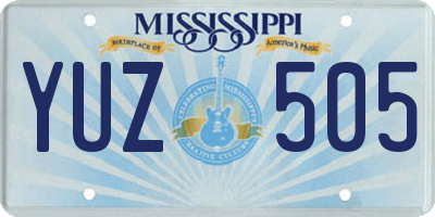 MS license plate YUZ505