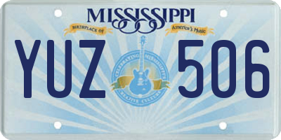 MS license plate YUZ506