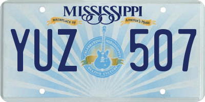 MS license plate YUZ507