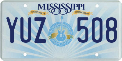 MS license plate YUZ508