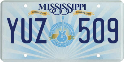 MS license plate YUZ509