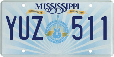MS license plate YUZ511