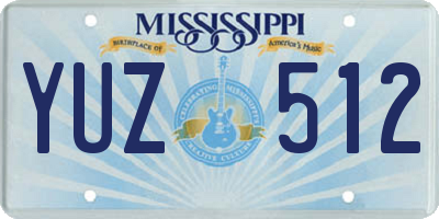 MS license plate YUZ512