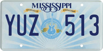 MS license plate YUZ513
