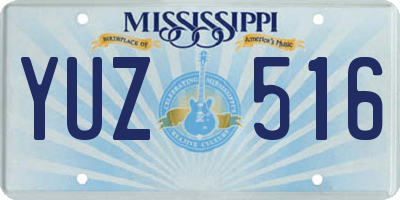 MS license plate YUZ516