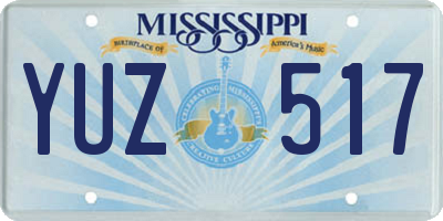 MS license plate YUZ517