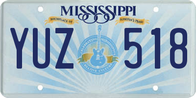 MS license plate YUZ518