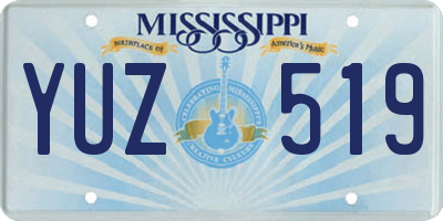 MS license plate YUZ519