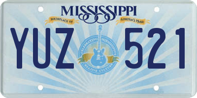 MS license plate YUZ521