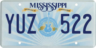MS license plate YUZ522