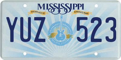 MS license plate YUZ523