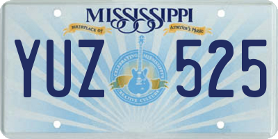 MS license plate YUZ525