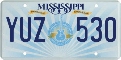 MS license plate YUZ530