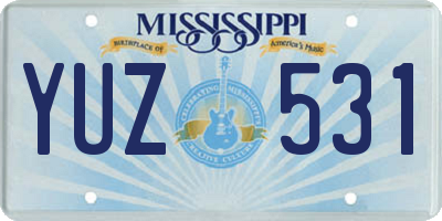 MS license plate YUZ531