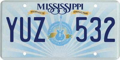 MS license plate YUZ532