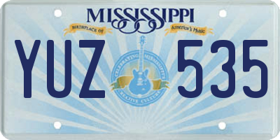 MS license plate YUZ535
