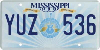 MS license plate YUZ536