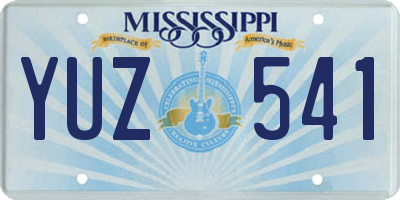 MS license plate YUZ541
