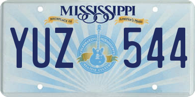 MS license plate YUZ544