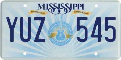 MS license plate YUZ545
