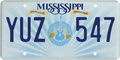 MS license plate YUZ547