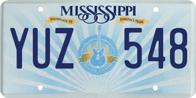 MS license plate YUZ548
