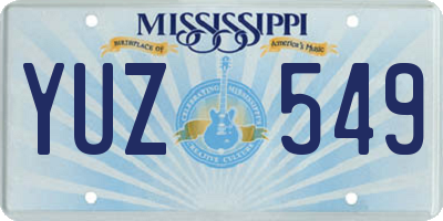 MS license plate YUZ549