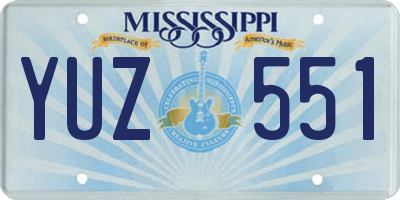 MS license plate YUZ551