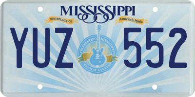MS license plate YUZ552
