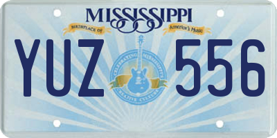 MS license plate YUZ556