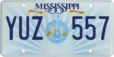 MS license plate YUZ557