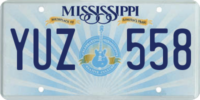 MS license plate YUZ558