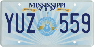 MS license plate YUZ559