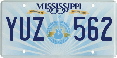 MS license plate YUZ562