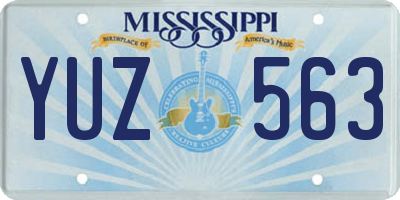MS license plate YUZ563