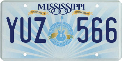 MS license plate YUZ566