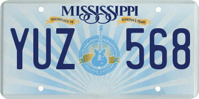 MS license plate YUZ568