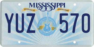 MS license plate YUZ570