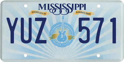 MS license plate YUZ571