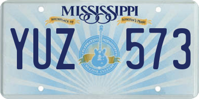 MS license plate YUZ573