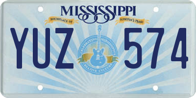 MS license plate YUZ574