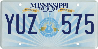MS license plate YUZ575