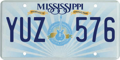 MS license plate YUZ576