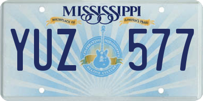 MS license plate YUZ577
