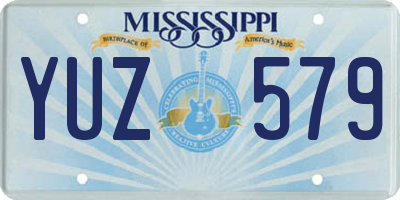 MS license plate YUZ579